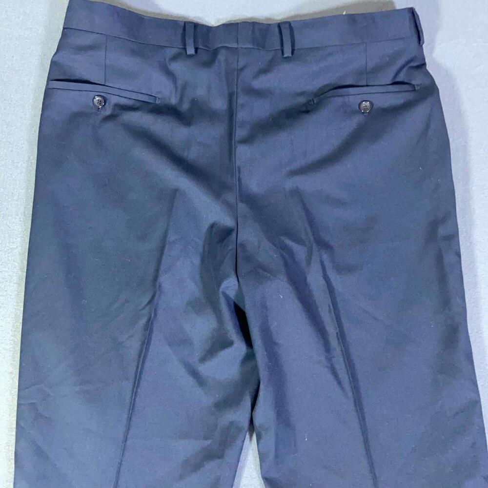 Tzarelli Designed Italy Men’s 100% Wool Dress Pants Size 36R 36x29 Navy Blue - Picture 8 of 9